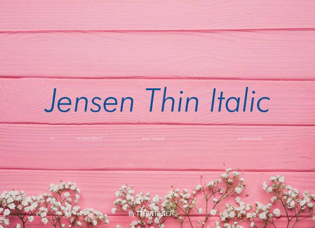 Jensen Thin Italic example